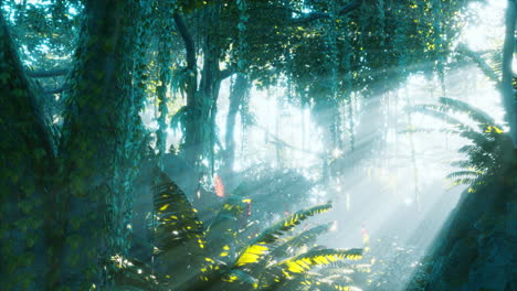 Morgenlicht-Im-Wunderschönen-Dschungelgarten
