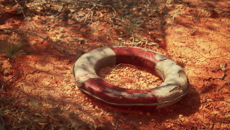 life-ring-buoy-in-desert-beach
