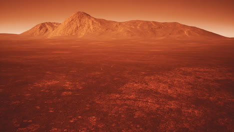 Red-planet-with-arid-landscape