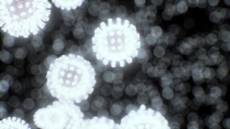 Illustration-Von-Viruszellen-Oder-Bakterienmolekülen-Unter-Dem-Mikroskop