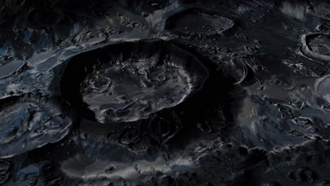Mondoberfläche-Mit-Vielen-Kratern