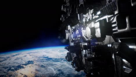 Raumschiffe-Im-Weltraum-3D-Rendering