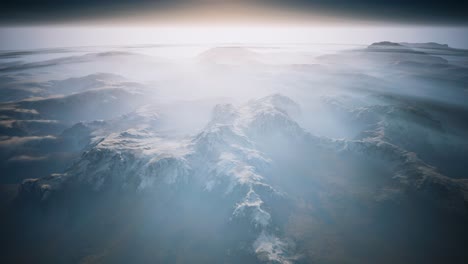 Alps-mountain-range-aerial-shot-flying