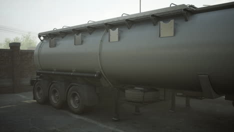 Camión-Cisterna-De-Gas-Natural-En-La-Estación-De-Gas-Natural