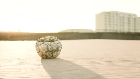 very-old-soccer-ball-on-the-playground