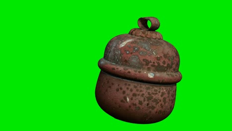 Old-gas-balloon-on-green-chromakey-background