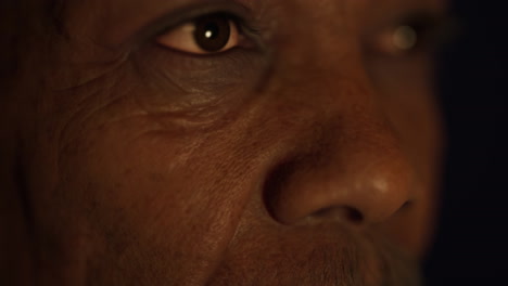 Close-up-sad-black-male-eyes