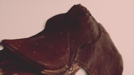 old-used-vintage-leather-dressage-horse-saddle