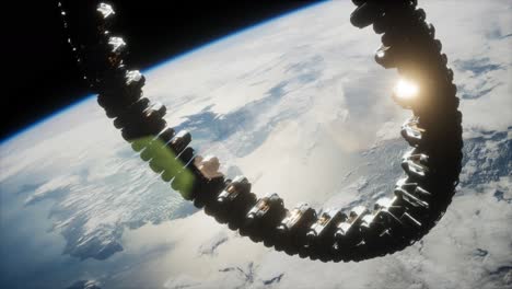 futuristic-space-station-on-Earth-orbit