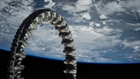 Futuristische-Raumstation-Auf-Der-Erdumlaufbahn