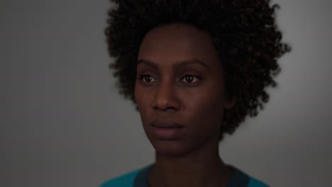 Retrato,-De,-Joven,-Mujer-Negra
