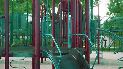 Empty-colorful-children-playground-set-in-park