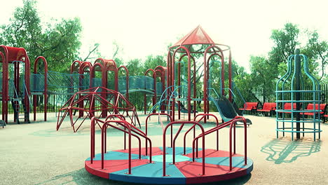 Konzept-Zur-Vermeidung-öffentlicher-Spielplätze-Für-Kinder-Während-Der-Covid-19