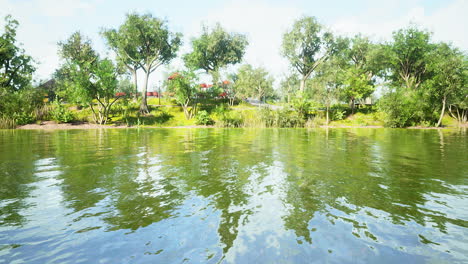 Landscape-in-city-park-with-lake