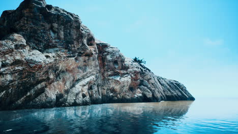 Sea-and-steep-rugged-cliffs