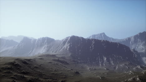 Rocks-and-mountains-in-deep-fog