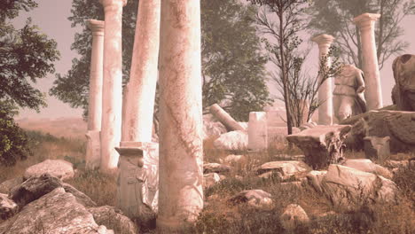 ancient-roman-ruins-with-broken-statues