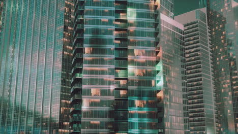 Night-architecture-of-skyscrapers-with-glass-facade