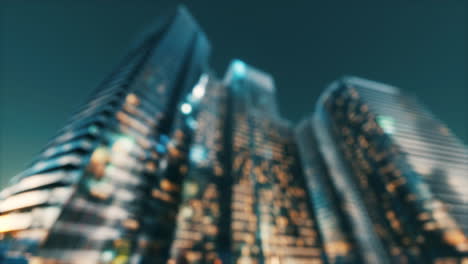 Abstract-blurred-bokeh-at-night-of-city-as-for-business-district-background