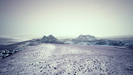 Dramatic-winter-dark-desert-steppe-on-a-highland-mountain-plateau