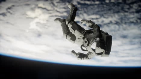 Astronauta-Muerto-Saliendo-De-La-órbita-Terrestre-Elementos-De-Esta-Imagen-Proporcionados-Por-La-Nasa