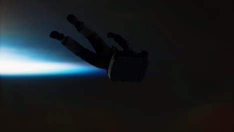 Toter-Astronaut-Im-Weltraum-Elemente-Dieses-Bildes,-Bereitgestellt-Von-Der-NASA