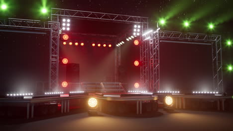 Freie-Bühne-Mit-Lichtern-Von-Beleuchtungsgeräten