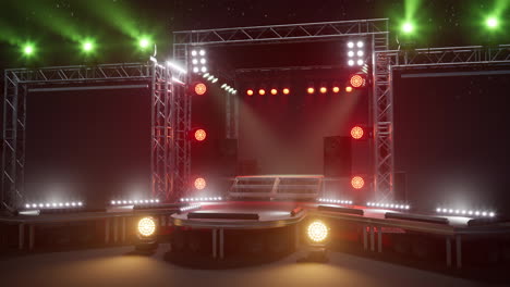 Freie-Bühne-Mit-Lichtern-Von-Beleuchtungsgeräten