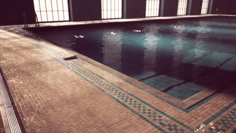 The-view-of-an-empty-public-swimming-pool-indoors