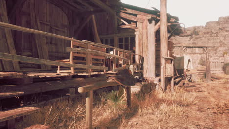 abandoned-wooden-deserted-buildings-in-bodie-ghost-town