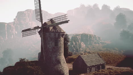 Countryside-landscape-with-old-windmill