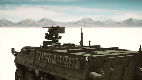 Militärpanzer-In-Der-Weißen-Wüste