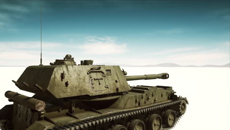 military-tank-in-the-white-desert