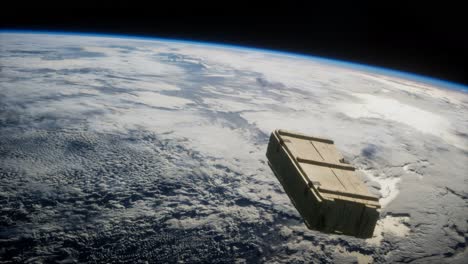 old-wood-box-on-Earth-orbit
