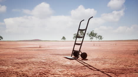 Small-trolley-cart-in-the-desert