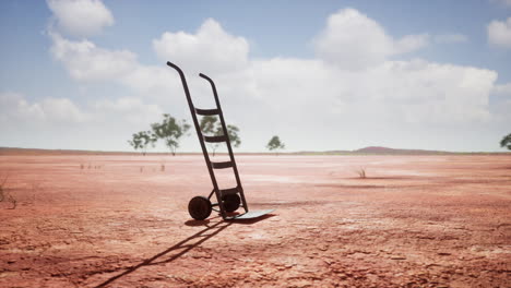 Small-trolley-cart-in-the-desert
