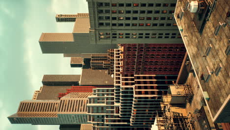 Vertikale-Skyline-Von-New-York-Am-Abend