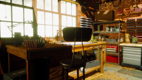 Vintage-stylized-old-carpenter-workshop-interior
