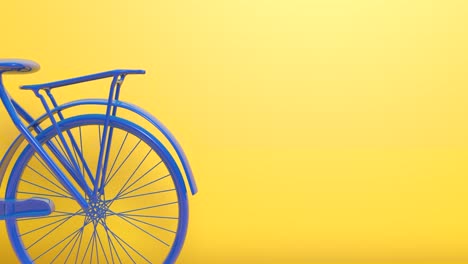 3d-blue-bicycle-on-a-yellow-background
