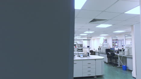 Modern-pharmaceutical-laboratory.-Pov-of-scientist-looking-in-lab-room
