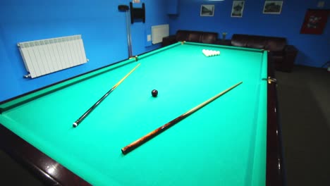 Billiard-table-before-game.-Pool-table-balls.-Pool-game-room