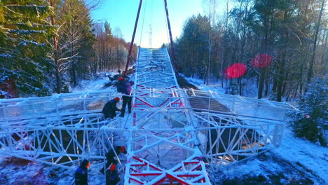 Electricity-engineer-working-on-transmission-tower.-Electricity-installation