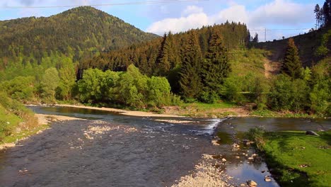 Summer-landscape-with-river-and-mountains.-Mountainous-landscape
