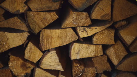 Stacks-of-firewood-for-heating-house.-Close-up-preparation-of-firewood