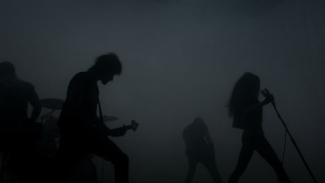 Rock-music-band-concert.-Alternative-music-group-silhouettes.-Rock-musicians
