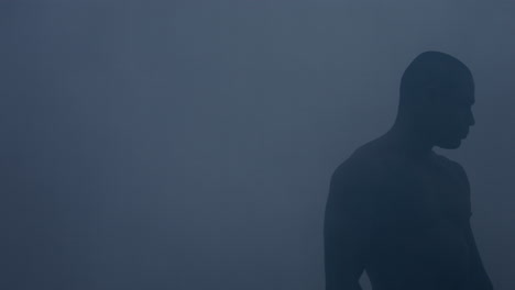 Dark-mma-fighter-silhouette-in-smoke-at-studio.-Boxer-man-silhouette