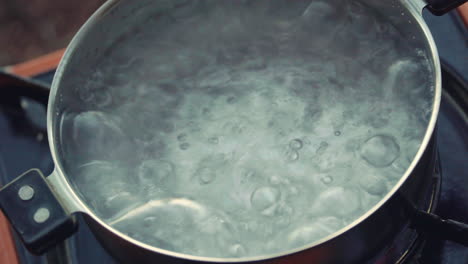 Pot Boiling Water On Stove Rapid Stock Footage Video (100% Royalty-free)  1967887