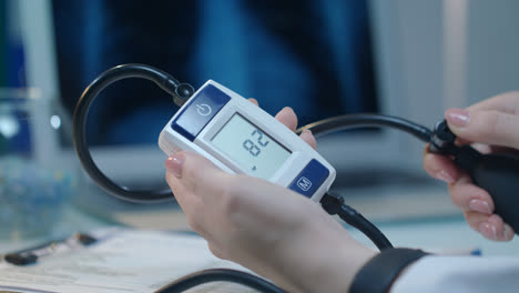 Blood-pressure-monitor.-Medicine-equipment-for-measure-heart-pressure