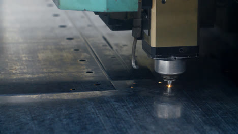 Industrial-equipment-in-metalworking-process.-Laser-cutting-machine