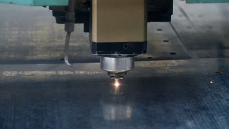 Laser-cutting-metalwork-industry-machine-at-factory.-Industrial-cnc-plasma
